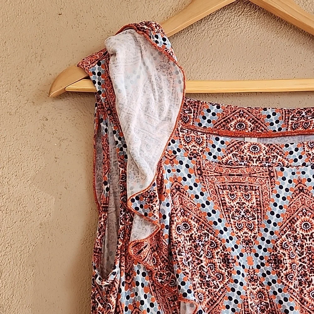 ANTHROPOLOGIE Smocked Short Set M Loungewear Pajamas Top High Waist Sleep Shorts - Picture 9 of 16